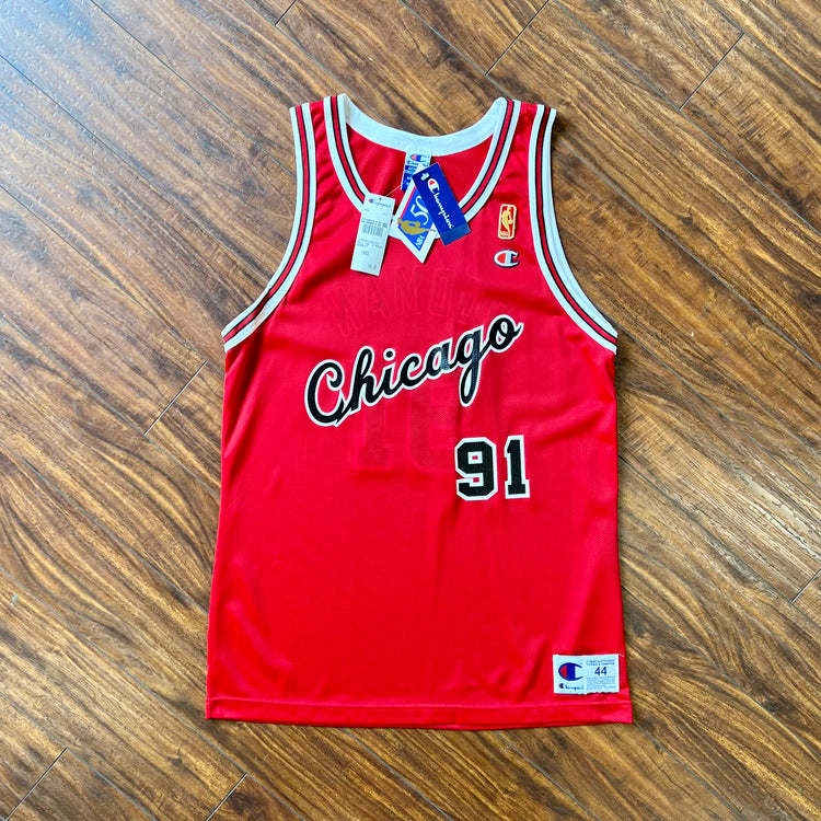 Champion 1996-97 Chicago Bulls Dennis Rodman Jersey Sz 44/L