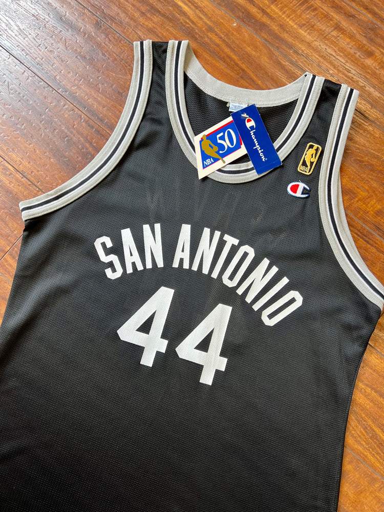 Champion Rare 1996-97 San Antonio Spurs George Gervin Jersey Size 40 / M