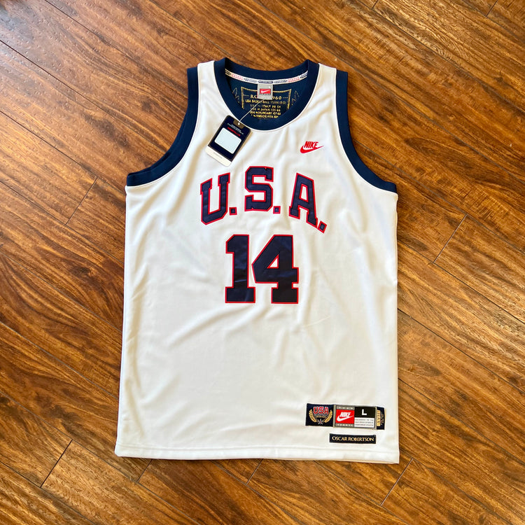 Nike Authentic NWT USA Basketball Oscar Robertson Jersey Size L