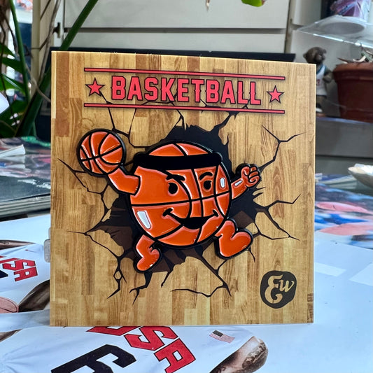 Basketball Guy Enamel Pin by Eli Werthamer