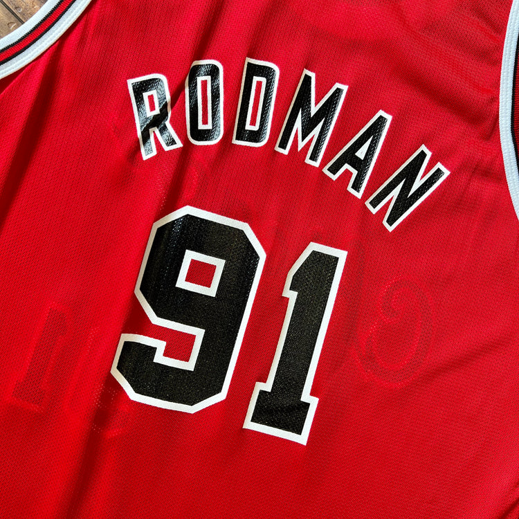 Champion 1996-97 Chicago Bulls Dennis Rodman Jersey Sz 44/L