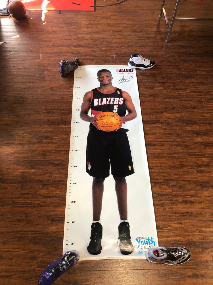 Blazers Jermaine O'Neal Life Size Measure Up Poster by Oregon Youth Care