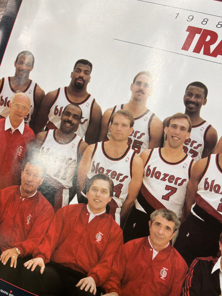 Blazers 1988-89 Team Roster Poster