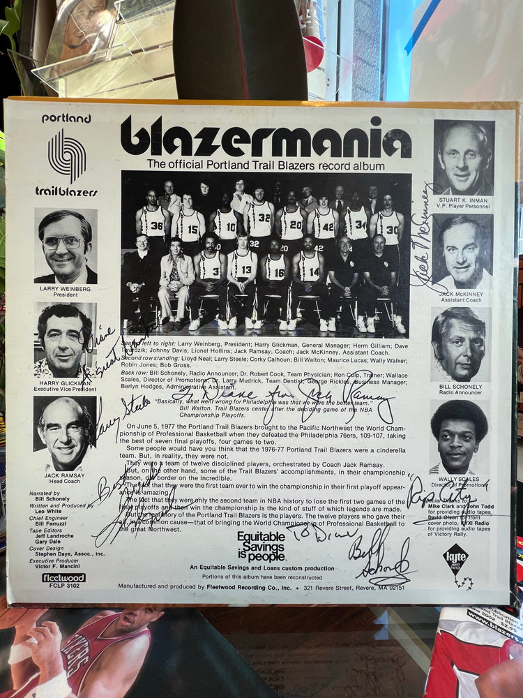 Autographed 1976-77 Blazermania Vinyl Record