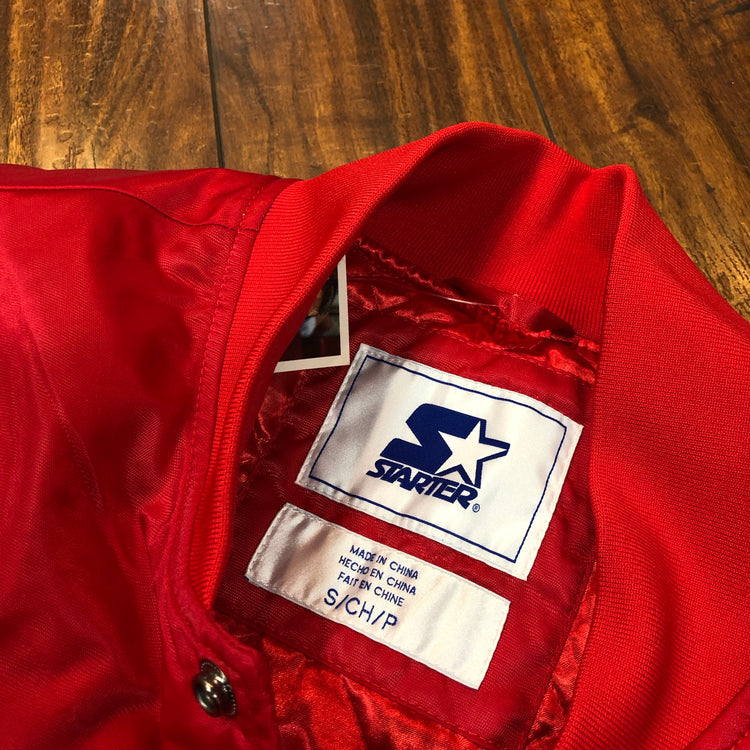 Starter Modern Blazers Red Satin Jacket Size S